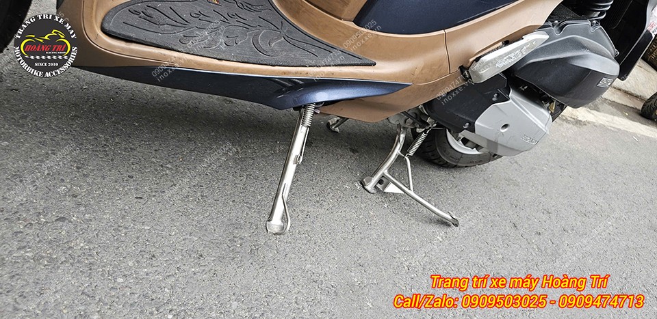 Bộ chân chống inox cho xe Vario, Airblade, PCX 2014, Sh Mode